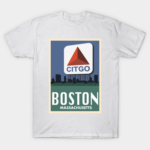 Boston Travel Poster 5 T-Shirt by Rosemogo